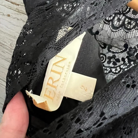 Erin by Erin fetherston black ruffle lace dress size 2 - Picture 6 of 10